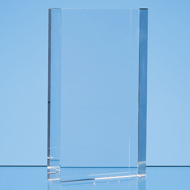 EUR155 - 17cm x 10cm Optical Crystal Rectangle Award H or V