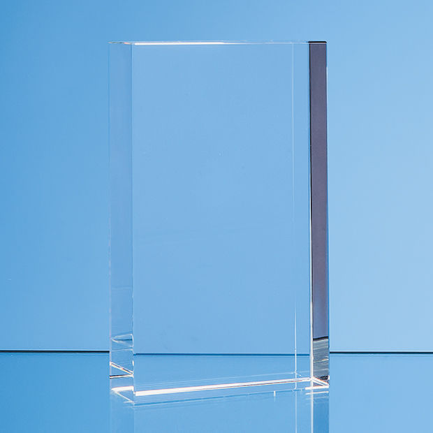EUR156 - 20cm x 11cm Optical Crystal Rectangle Award H or V