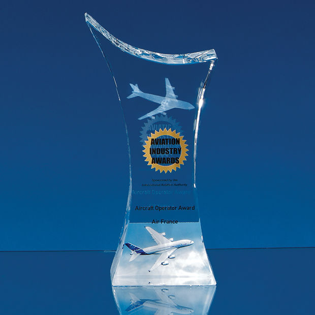 FC101 - 21cm Optical Crystal Pointed Slope Award