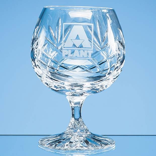 LOS12 - 280ml Glencoe Lead Crystal Panel Brandy Glass