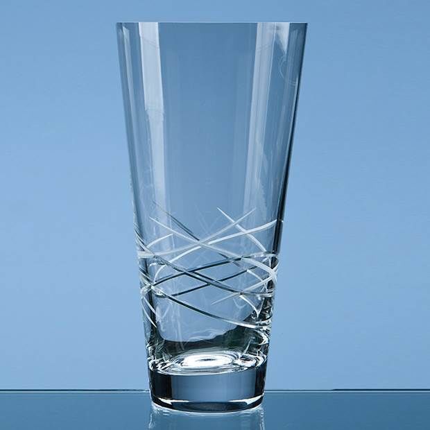 SL125 - 25cm Tiesto Cut Conical Vase