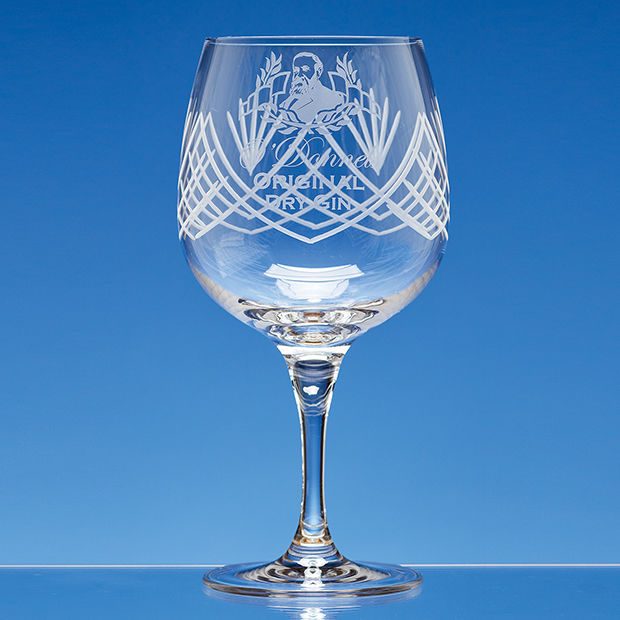 STL22 - 700ml Panel Gin Glass with Frost Cutting