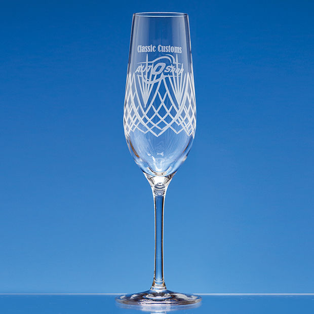 STL23 - 150ml Panel Champagne Flute with Frost Cutting