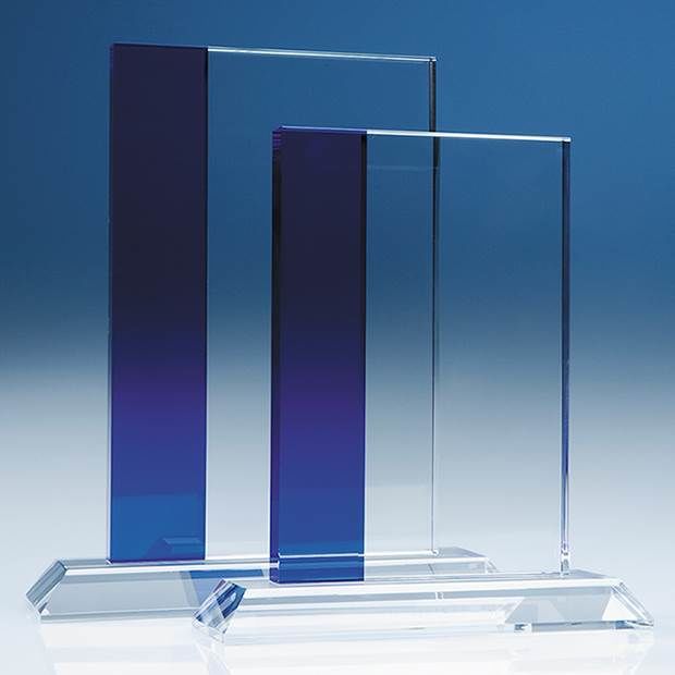 SY2012 - 19cm Optical Crystal Blueline Rectangle