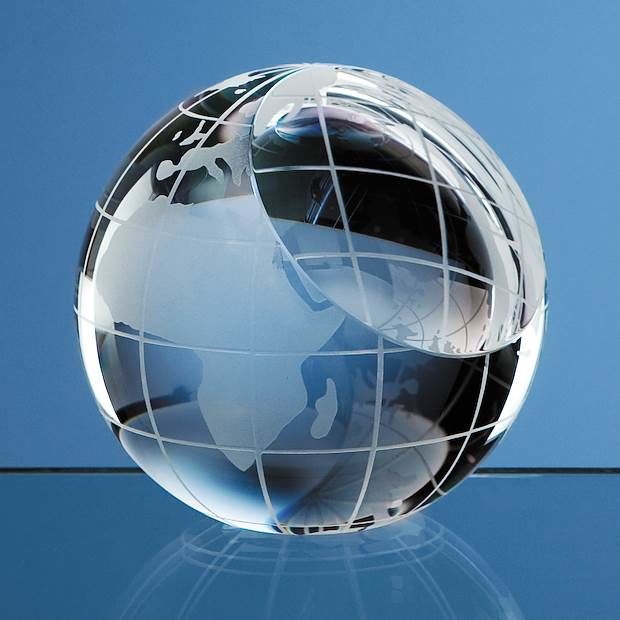 SY2079 - 8cm Optical Crystal Globe Paperweight