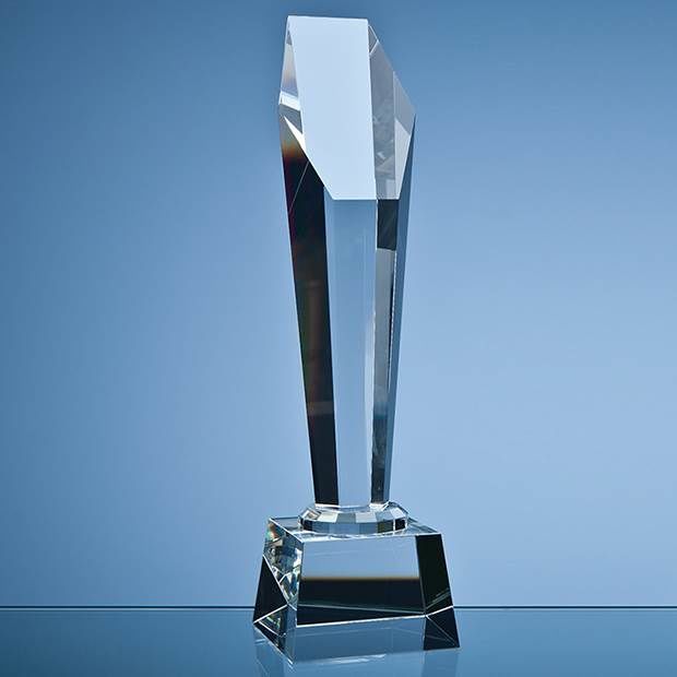SY3014 - 33.5cm Optical Crystal Hexagon Column Award