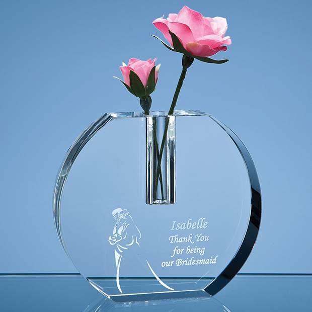 SY3052 - 12cm Optical Crystal Round Bud Vase