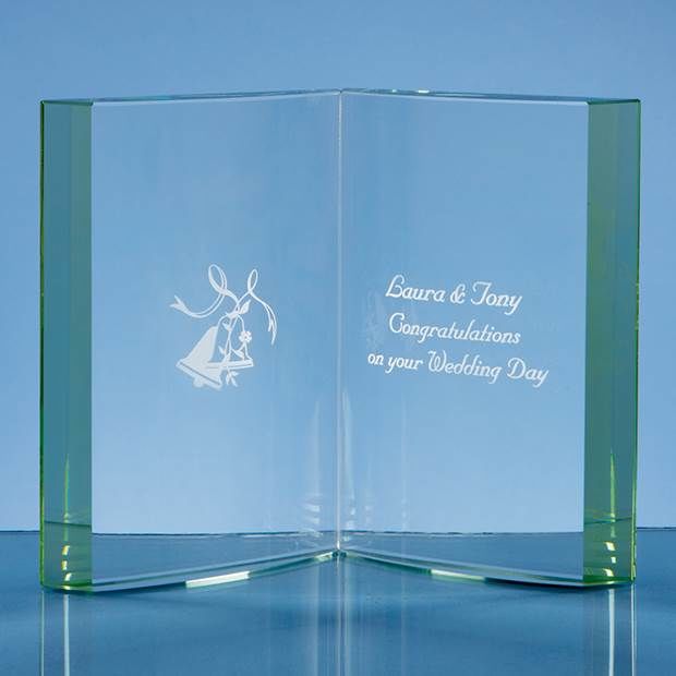 SY4001 - 13cm Jade Glass Open Page Book