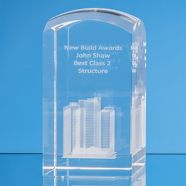 SY508 - 17.5cm x 7.5cm x 7.5cm Optical Crystal Dome Tower