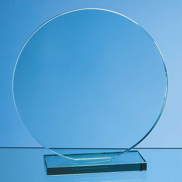 VGJ47212 - 20cm x 12mm Jade Glass Circle Award