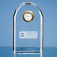 DY22 - 13cm Optical Crystal Bevelled Arch Clock
