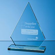 DY36 - 19cm x 15cm x 12mm Jade Glass Peak Award