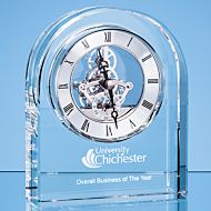 EUR106 - 14.5cm Optical Crystal Arched Clock