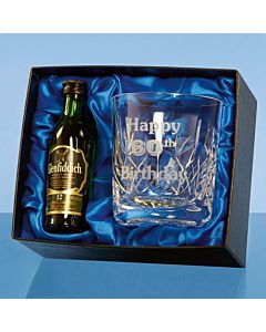 PB211 - Whisky Tumbler Gift Set with a 5cl Miniature Bottle of Malt Whisky