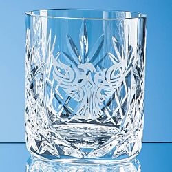 LOS11 - 400ml Glencoe Lead Crystal Panel Whisky Tumbler