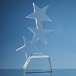 SY2074 - 28cm Optical Crystal Triple Rising Star Award